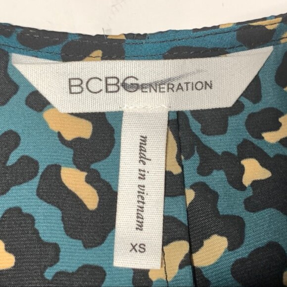 BCBGeneration Bell Sleeve Wrap Blouse in Teal - Picture 10 of 13